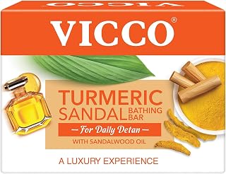 Vicco Turmeric Sandal Bathing Bar | Refreshing Body Soap IS De Tan, Brighten And Restores The Natural Glow
