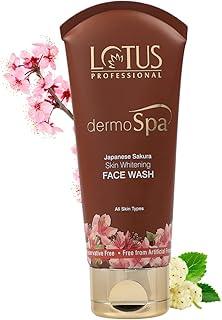 Lotus Professional DermoSpa Japanese Sakura Face Wash | Glow Boosting & Spot Correcting | Dark Spot Removal | For Women & Men | Radiant Glow & Paraben & Preservative Free | Suitable For All Skin Types| 80g