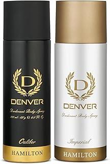 DENVER Caliber Deo + Imperial Deo - 165ML Each (Combo Pack of 2) | Long Lasting Deodorant for Men