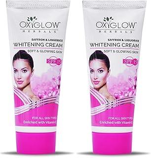 OxyGlow Herbals Saffron & Liquorice Fairness Face Cream for Glowing Skin| Brightens, Lightens & Moisturises the Skin| Enriched with Saffron -60g(Pack of 2)