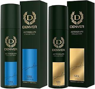 DENVER SRK Emperor & King Deodorant Spray -140ML Each (Combo of 2) | Long Lasting Deo Body Spray for Men