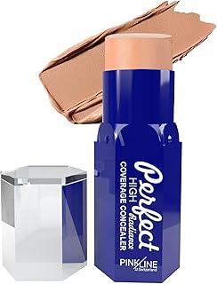 PINK LINE® Perfect High Radiance Coverage Concealer | Full Coverage Stick Concealer With Natural And Dewy Finish For Face Makeup| Easy To Apply With Stick Applicator 7.5Gm (Honey)