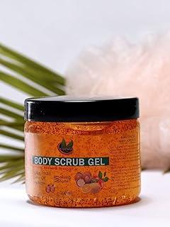 NatureNova Herbals Body Scrub Gel Exfoliate, Revive And Recover - 200 ml | Orange, Potato, Rosehip Oil, and Shea Butter