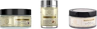 Khadi Natural Milk & Saffron Herbal Hand Cream with Shea butter|,KHADI NATURAL Sandalwood Herbal Face Pack | Face Pack For Control,Khadi Natural Jasmine and Green Tea Herbal Foot Crack Cream| For