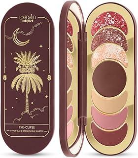 LoveChild Masaba Hyper-Blend Eyeshadow Palette, 7-in-1 Matte & Shimmer Colors (Cosmo Glitz), Intense Pigment, Blendable, Infused with Vitamin E & Jojoba Oil, Travel Friendly Eye Makeup, 11 g
