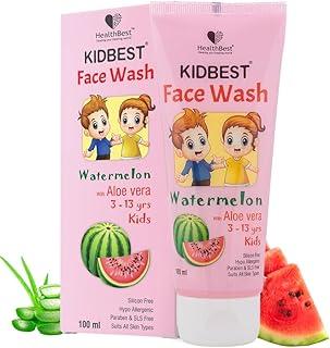 HealthBest Kids Multivitamin Face Wash - Natural, Non-Toxic 100ml, Organic Watermelon for Normal, Gentle Sensitive & Dry Skin Types | Tear, Paraben, SLS Free, Pack of 1