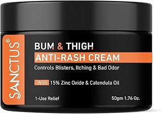Bum & Thigh Anti-Rash Cream- 15% Zinc Oxide|under arm rash|anti-chafing cream|Sooth & Heal|Controls Blisters, Itching & Bad Odor | Adult Diaper Rash Cream – 50gm