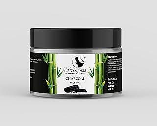 Prinzass Charcoal Face Pack Powder | Charcoal Face Pack with Activated Charcoal for Skin Detoxification Purifies & Brightens Skin | Removes Impurities | Anti - Pollution | 100g