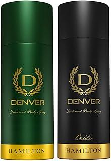 Denver Hamilton & Caliber Deodorant 150 ML Each, Pack of 2 | Long Lasting Deodorant Body Spray For Men