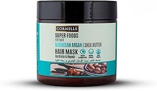 CORNELLS Super Foods Moroccan Argan & Shea Butter Hair Mask for Hydrate & Repair | For Men & Women Deep Nourishing Hair Treatment for Soft, Frizz-Free, Shiny Hair | Sulfate & Paraben-Free - 475ml