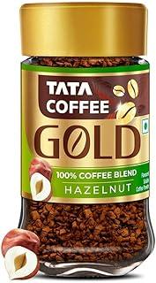 Tata Coffee Gold, Hazelnut Flavoured Coffee, 50g Jar, Instant Coffee Powder, Freeze Dried Coffee Beans, Full Bodied Taste & Rich Aroma