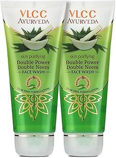 VLCC Ayurveda Skin Purifying Double Power Double Neem Face Wash - 100ml X 2 (Pack of 2) | Fight and Erase Acne & Pimples | For Oily & Acne-Prone Skin | With Eucalyptus, Chamomile & Tea tree oil