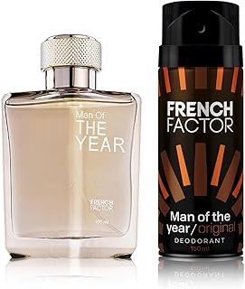 French Factor Original Perfume Gift Set For Man Long Lasting Fragrance Combo Of Eau De Parfum & Deodorant With Fresh Musky Notes (Pack of 2, 100ml+150ml)