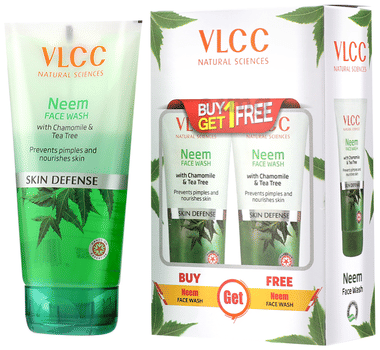 VLCC Neem Face Wash with Chamomile & Tea Tree Buy 1 Get 1 Free tube of 150 ml face wash