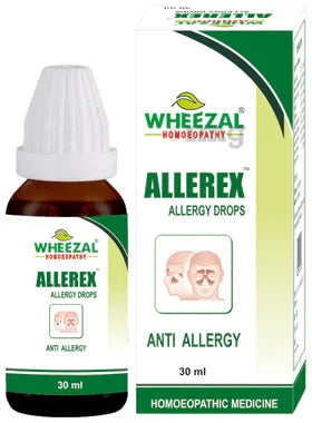 Wheezal Homoeopathy Allerex Drops bottle of 30 ml oral drops