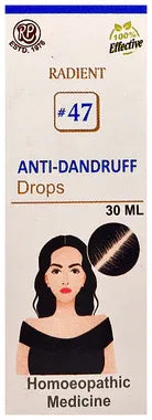 Radient #47 Anti-Dandruff Drops bottle of 30 ml oral drops