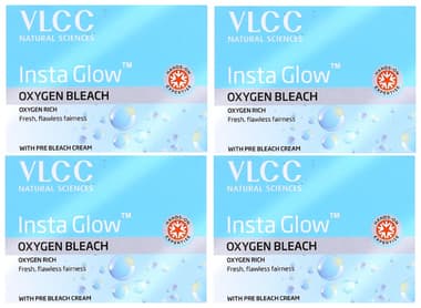VLCC Insta Glow Oxygen Bleach (30gm Each) combo pack of 4 boxes