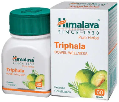 Himalaya Wellness Pure Herbs Triphala Bowel Wellness Tablet | For Constipation & Stomach Care bottle of 60 tablets