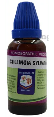 Father Muller Stillingia Silvatica Drop Q bottle of 30 ml oral drops