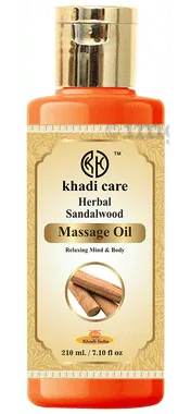 Khadi Care Massage Oil Herbal Sandalwood bottle of 210 ml oil