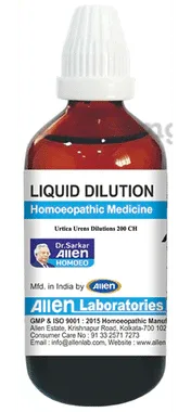 Allen Laboratories Urtica Urens Liquid Dilution 200 CH bottle of 30 ml dilution
