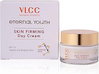 VLCC Eternal Youth Skin Firming Day Cream SPF 15-50g | Anti-Ageing Day Cream with SPF | Minimizes wrinkles, UV Protection | Elastic, Youthful Glow | With Vinzyme Complex, Niacinamide & Vitamin E.