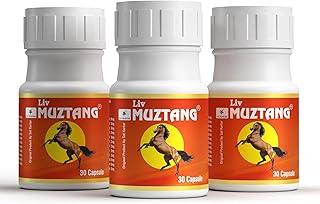 Liv Muztang Stamina Power Booster | Ayurvedic Herbal Capsules for Men | Daily Wellness, Strength & Vitality Support | 30 Capsules, Pack of 3