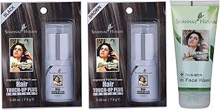 Shahnaz Husain Hair Touch-Up Plus (Brown - 7.50 GM and Black - 7.50 GM) (Pack of 2) and Tulsi Neem Face Wash - 50GM