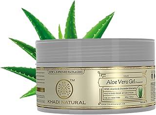 Khadi Natural Aloe Vera Gel | Deeply Moisturizing, Non Sticky Formula | Makes Skin Soft and Supple | Suitable for All Skin Types | 200g
