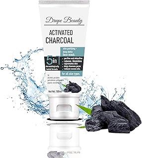 Activated Charcoal Dust Remover Deep Detox Face Wash Purifying - 5 in 1 - Dermatologically tested Formula -100 ml Pack for all Skin Types