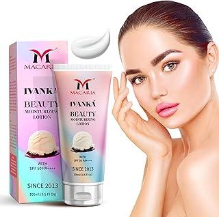 Ivanka Beauty Body Lotion With Hylauronic, Shea butter, vitamin E, Aloe vera & Natural Sunscreen Vanilla | body lotion with spf 50 sunscreen