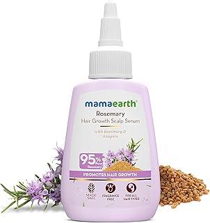 Mamaearth Rosemary Hair Scalp Serum 50ml with 95% Pure Rosemary, 4% Anagain, 1% Root BioTec, 1% Cressatine, Methi Dana, Caffeine, Niacinamide | Controls Hair Fall | Increase Hair Density