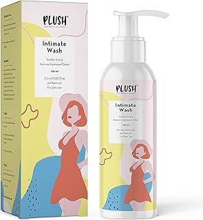 Plush All Natural Intimate & Vaginal Wash for Women with Tea Tree Oil & Neem Extract, 100ml | Perfect pH Balance | Soothes Itching, No Unpleasant Odour | All Skin Types | All Vegan & Paraben Free