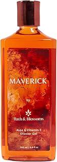 Bath & Blossoms Maverick Refreshing & Energizing Aloe & Vitamin E Shower Gel 260 ml | 100% Paraben free & Vegan | Suitable for all skin types