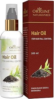 Origine Naturespired Hair Oil for Hair Fall Control For Men & Women | Non Sticky Oil Increases Hair Growth & Reduces Hair Fall | With Onion Black Seeds, Bhringraj, & Almond | Cruelty-Free, 100 ml