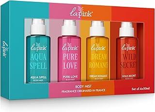 La Pink Body Mist Gift Set | Long-Lasting Travel-Friendly Fragrance Sprays | Ideal for Gifting & Daily Use | Set of 4 (50ml each)