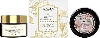 Kama Ayurveda Rose Lip Care 5gm & KAMA AYURVEDA ELADI HYDRATING FACE CREAM 8GM