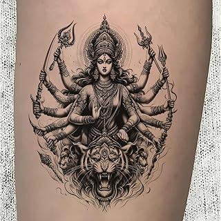 Temporary Tattoowala Matarani, Maa, Godess Durga Temporary Tattoo for male And Female Tattoo Stciker