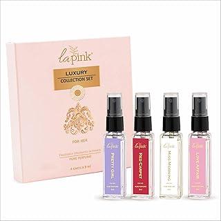 La Pink Luxury French Pure Perfume Gift Set for Women 32ml | Long Lasting & Travel Friendly (8ml x 4) Perfume Set for Every Occasion