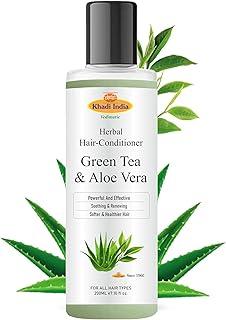 Khadi 100% Natural Green Tea & Aloe Vera Hair Conditioner – Anti-Hair Fall, SLS & Paraben Free – 200ml (Pack of 1)