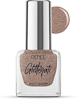 RENEE Glitterati Nail Paint - Copper Crush 10ml, Quick Drying, Glittery Finish, Long Lasting, Chip resisting Formula with High Glitter & Full Coverage, Acetone & Paraben Free