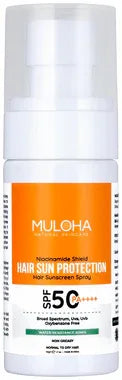 Muloha Niacinamide Shield Hair Sun Protection Spray SPF 50 PA++++ bottle of 50 gm spray