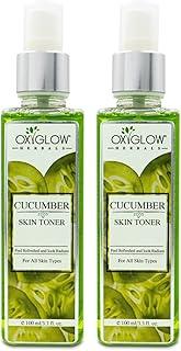 OxyGlow Herbals Cucumber Toner Spray for Face| Reduces Inflammation, Keep Your Skin at the right pH & Prevent Acne Breakouts| Wrinkles, Oil Control, Makeup Removal for Women & Men 100 ml,Pack of 2