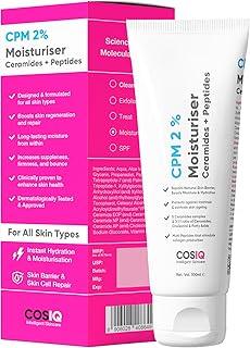 Cos-IQ CPM 2% Ceramides Moisturizer with Peptides for Intense Moisturizing and Skin Strengthening | Barrier Repair Cream | For Oily, Dry, Normal & Sensitive Skin | 100ml