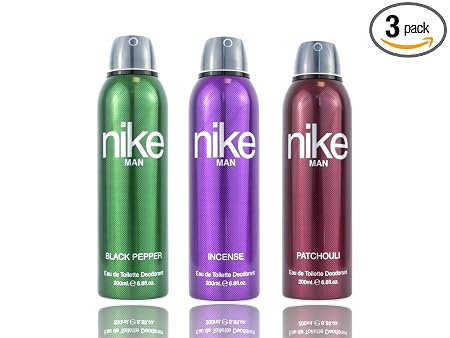 Nike Unisex Black Pepper + Incense + Patchouli Fresh Spray Deodorant For Man - Pack Of 3 (