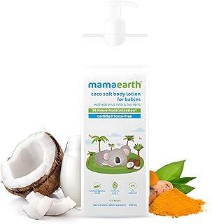 Mamaearth Coco Soft Body Lotion for Babies - 400 ml | Infused with Coconut Milk & Turmeric | 24 Hour Moisturization, Soothes Skin, Makes Skin Soft & Supple, Dermatologically Tested