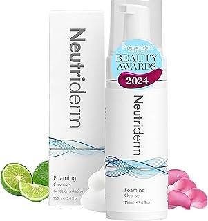 Neutriderm Foaming Cleanser Face Wash For Dry Skin: Ultra Hydrating Facial Cleanser With Niacinamide, Vitamin C, Provitamin B5 Cleansing Foam - Facial Wash Removes Makeup & Impurities - 150 Ml