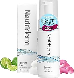 Neutriderm Foaming Cleanser Face Wash For Dry Skin: Ultra Hydrating Facial Cleanser With Niacinamide, Vitamin C, Provitamin B5 Cleansing Foam - Facial Wash Removes Makeup & Impurities - 150 Ml