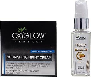 OxyGlow Herbals Night Cream|Reducing Early Signs of Agening|Improves Skin Firmness|Smoothes Fine Line & Wrinkles|Restores Hyper Pigmentation|50Grams & Pure and Natural Rose Water Face Toner/Makeup Remover for Men & Women| Suitable for All Skin Types,