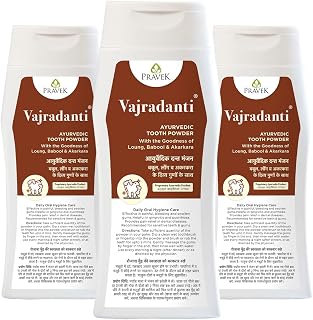 Pravek Vajradanti® Ayurvedic Toothpowder Powder | Ayurvedic Dant Manjan | Herbal Tooth Toothpowder For Oral Health With Na
